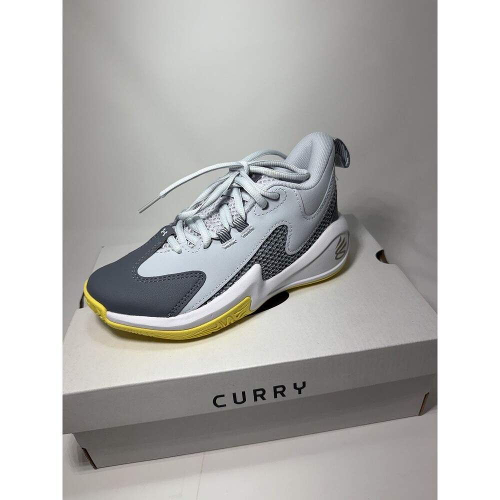 Under Armour Curry 3Z 25 SDE Kids Size 13k Grey Lumin Yellow White 6006544-015